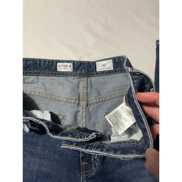 Adriano Goldshmied Jeans Mens 32x32 Blue Denim Pants B-Type II Straight - Picture 2 of 5